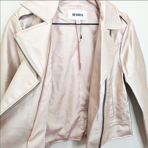Rose gold Leather Jacket - Picture 5 of 5